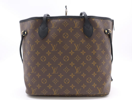 LOUIS VUITTON M11946 Damier Neverfull Inside-Out MM Noir Tote Bag, RFID Verified