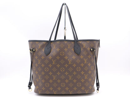 LOUIS VUITTON M11946 Damier Neverfull Inside-Out MM Noir Tote Bag, RFID Verified