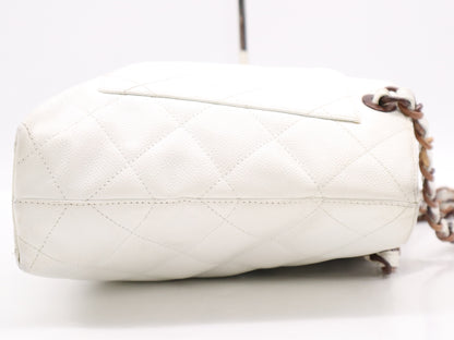  CHANEL Caviar Matelasse Chain Shoulder Bag with Wood Grain and White Seal 6498062 Shoulder Bag