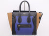 CELINE Leather Luggage Micro Tote Bag in Navy, Black, and Brown
