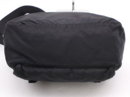 PRADA Nylon Triangle Logo Messenger Bag in Black with Card Holder and Dust Bag