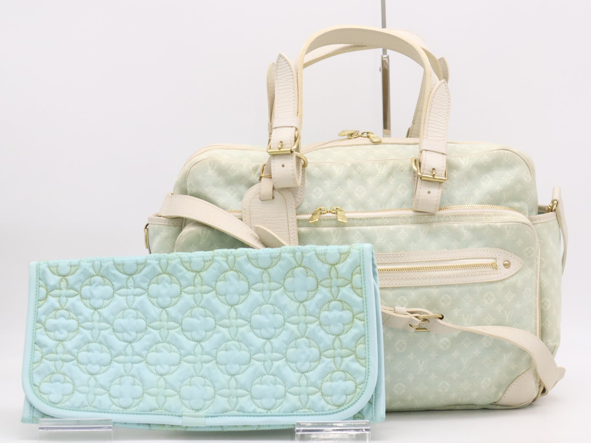 LOUIS VUITTON M95256 Mini Lansac Allange Blue Tote Bag with Shoulder Strap