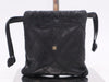 CHANEL Lambskin Bicolor Drawstring Black Pouch