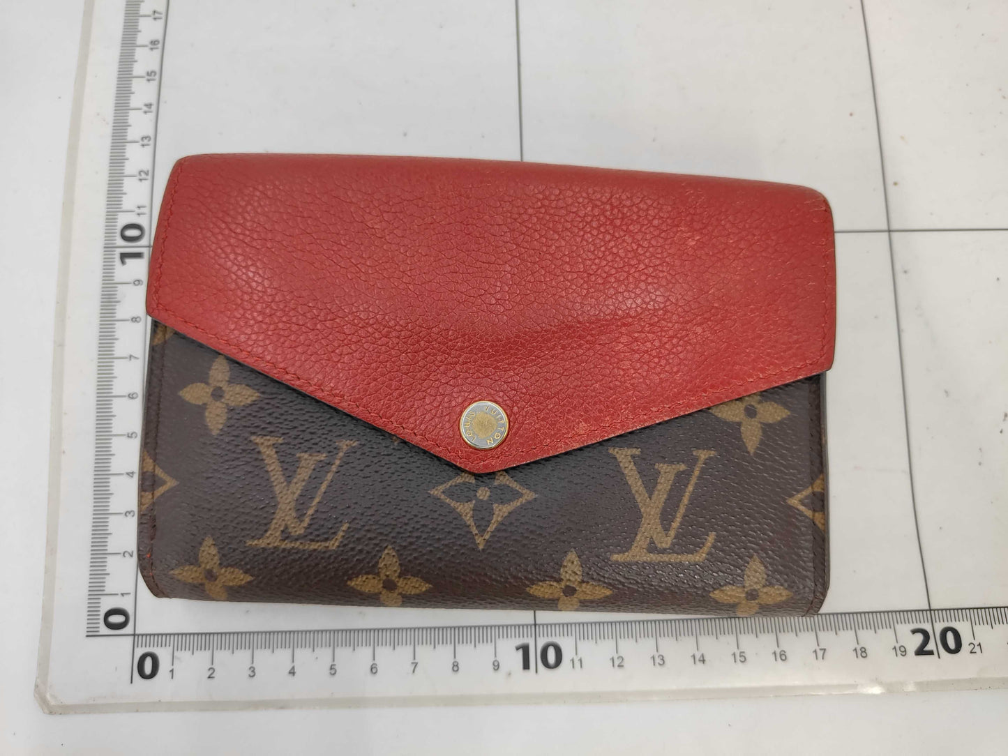 LOUIS VUITTON M60140 Monogram Portefeuille Pallas Compact Cerise Wallet