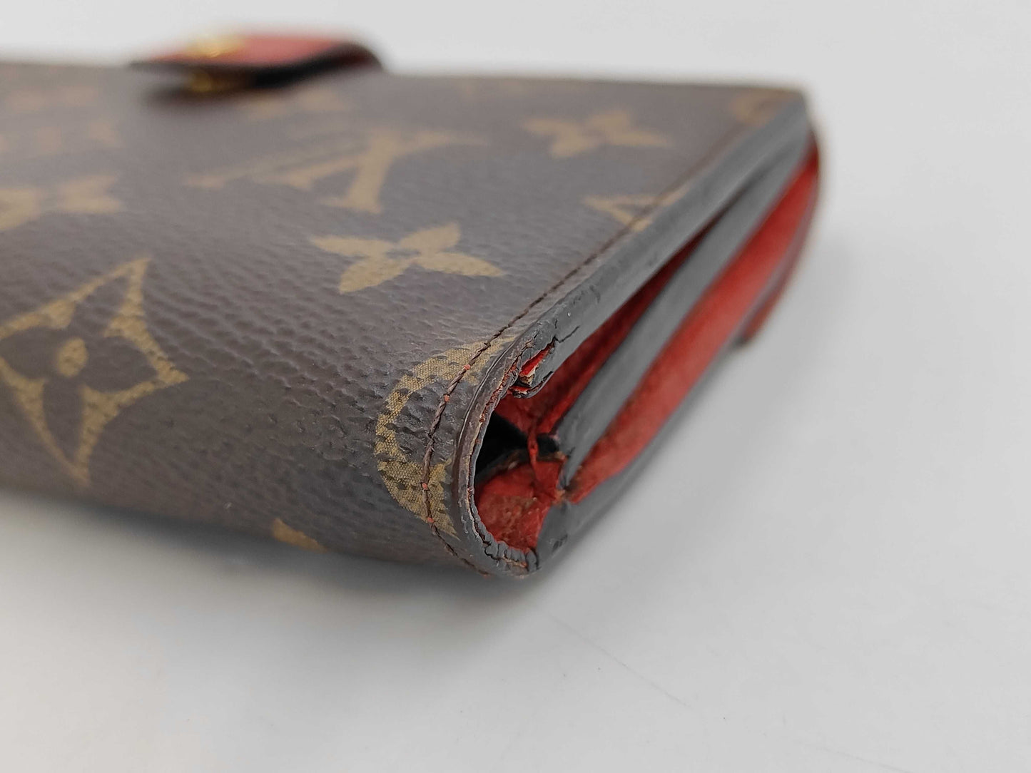 LOUIS VUITTON M60140 Monogram Portefeuille Pallas Compact Cerise Wallet