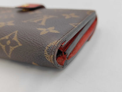 LOUIS VUITTON M60140 Monogram Portefeuille Pallas Compact Cerise Wallet