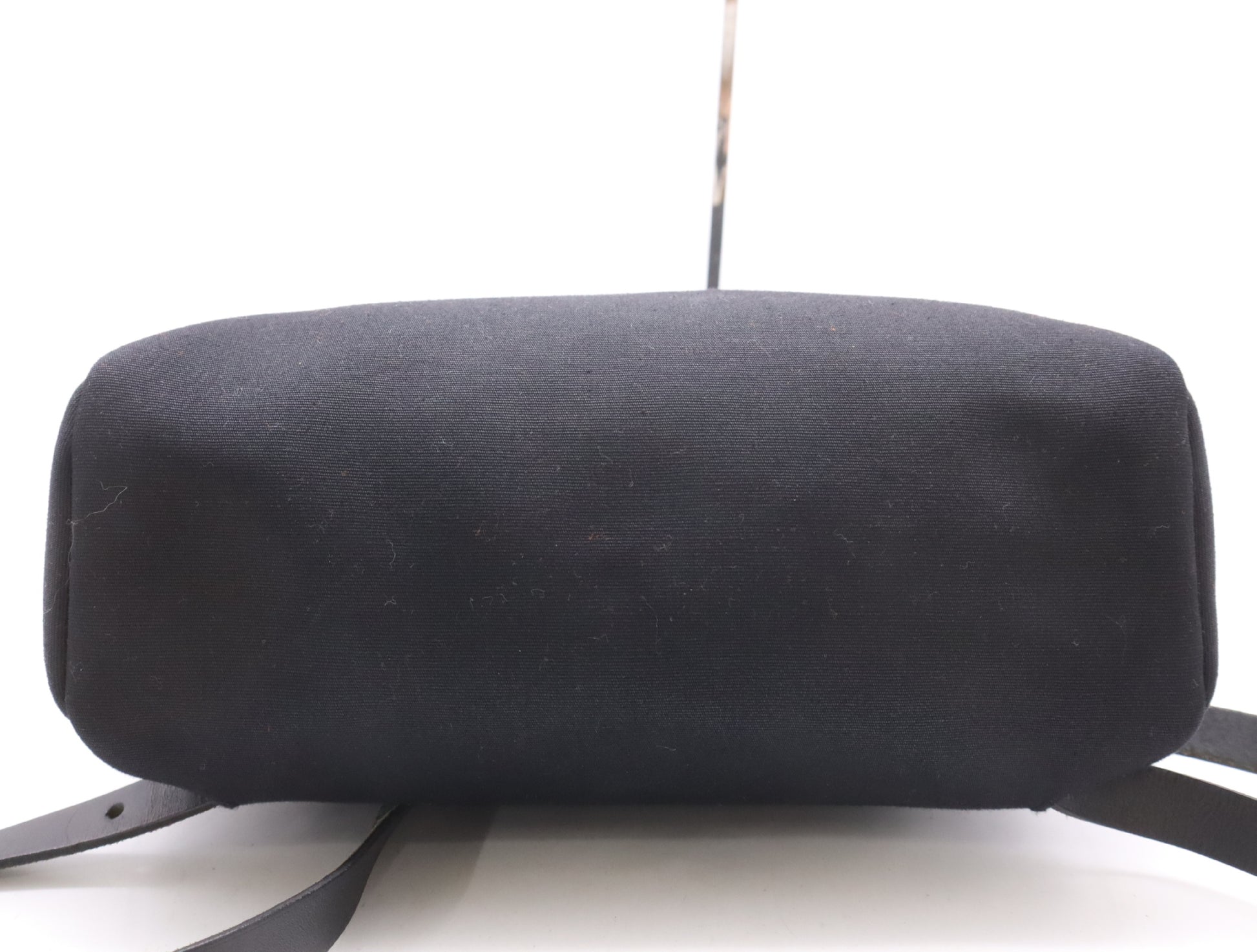 HERMES Toile Officier Air Bag, Ad PM, with padlock, two keys, clochette, and two dust bags, black, silver hardware, G stamp, 2003, handbag