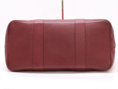 HERMES Toile H Garden Party MM Red Tote Bag