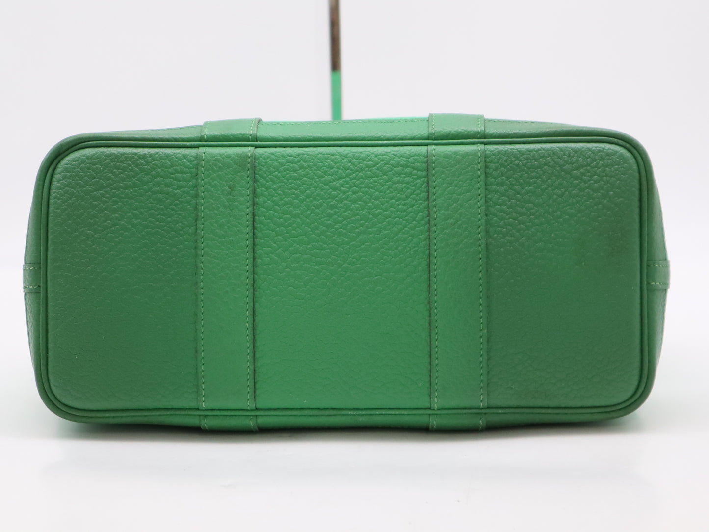 HERMES Toile Chevron x Negonda Garden Party TPM Green □R Stamp 2014 Handbag