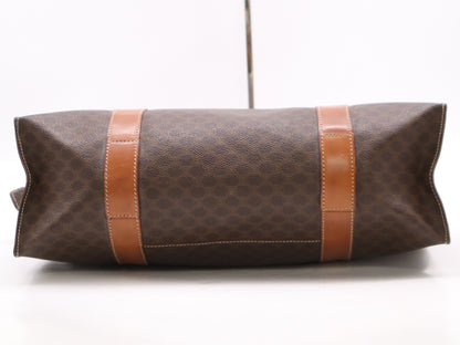 CELINE MC98/1 Leather Tote Bag in Macadam Brown with Light Brown GD Hardware