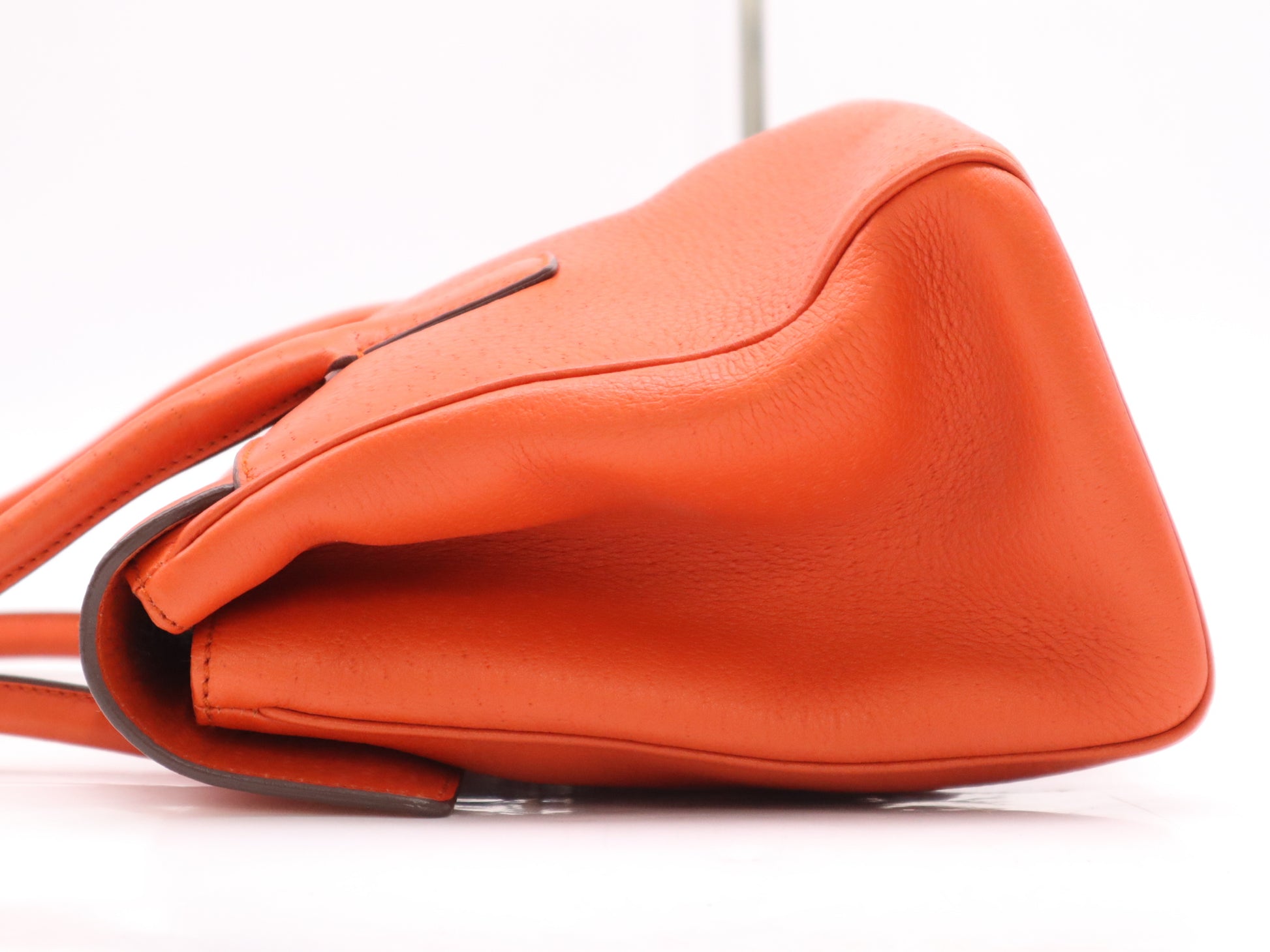 Salvatore Ferragamo AB-21 3387 Leather Handbag, Orange, with GD Hardware