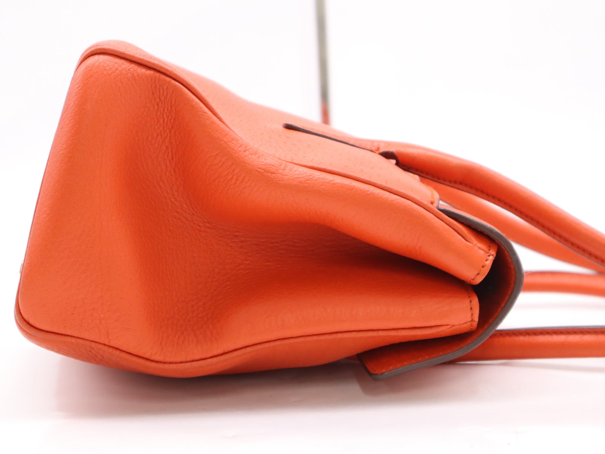 Salvatore Ferragamo AB-21 3387 Leather Handbag, Orange, with GD Hardware
