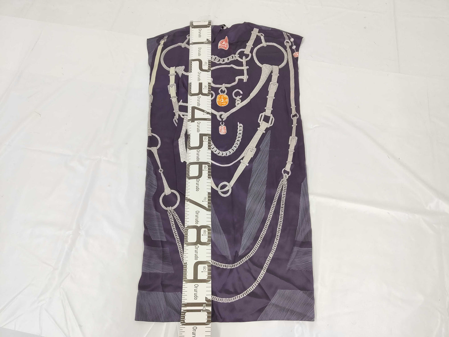 HERMES Silk Dress, Etude pour une Parure de Gala 2018, Purple, Size: 34, Dress