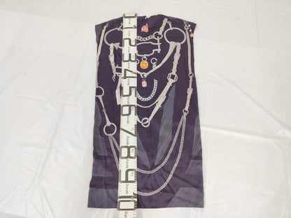 HERMES Silk Dress, Etude pour une Parure de Gala 2018, Purple, Size: 34, Dress