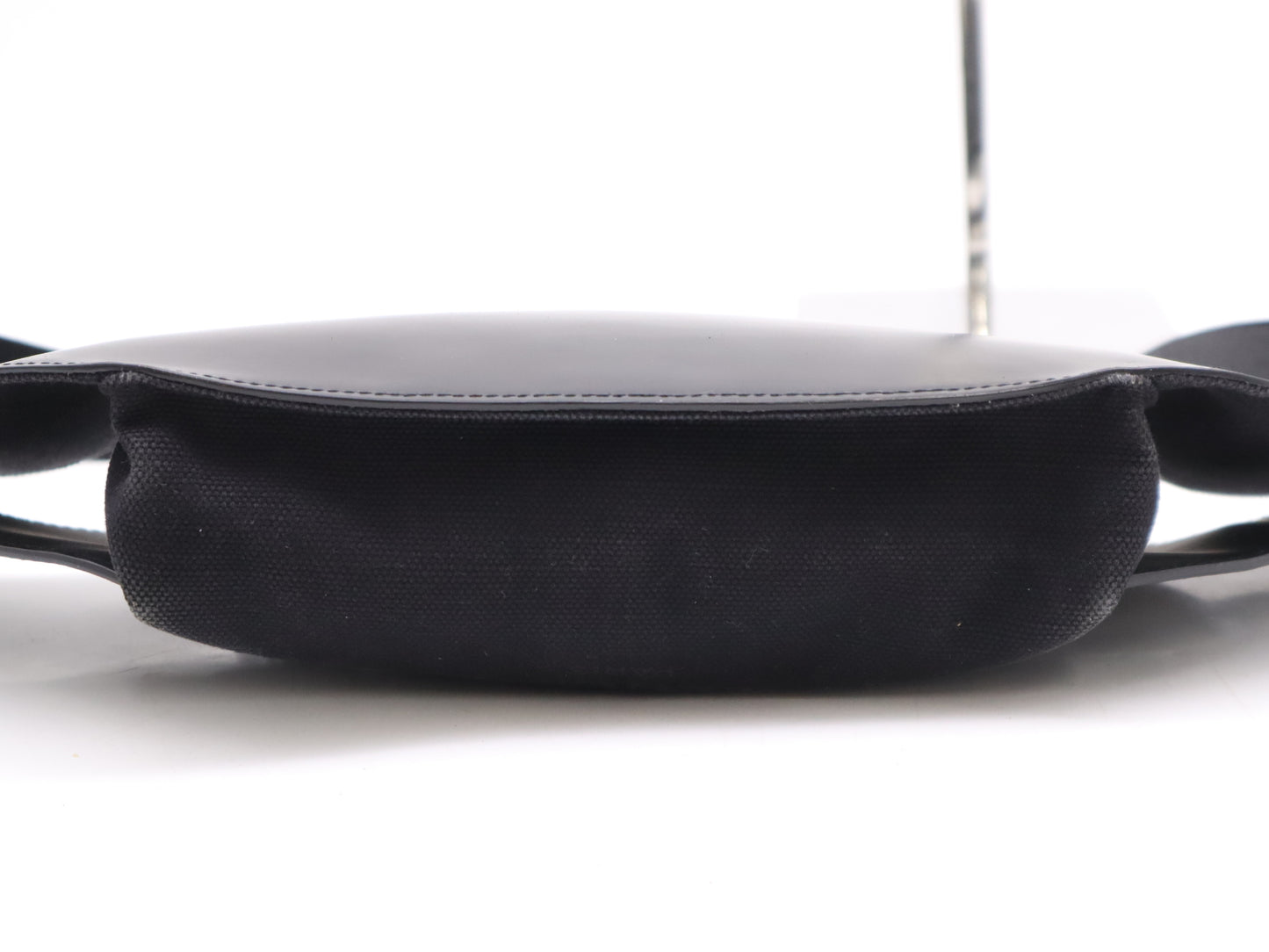 BALENCIAGA 436625 Canvas and Leather Body Bag, Black, Waist Bag