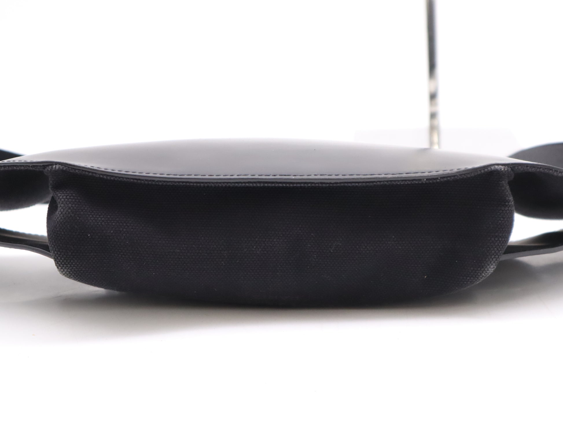 BALENCIAGA 436625 Canvas and Leather Body Bag, Black, Waist Bag