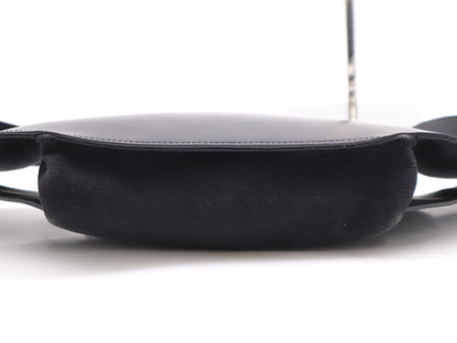 BALENCIAGA 436625 Canvas and Leather Body Bag, Black, Waist Bag