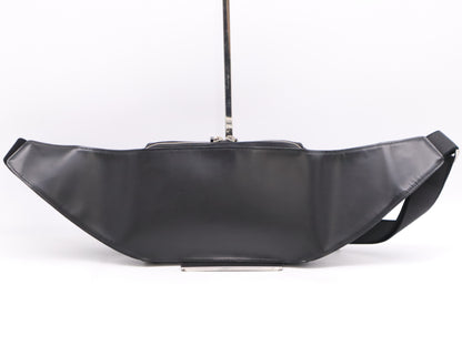 BALENCIAGA 436625 Canvas and Leather Body Bag, Black, Waist Bag