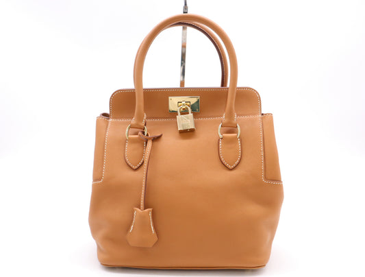 HERMES Toolbox 20 Brown GD Hardware X Stamp 2016 Handbag