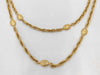 CHANEL GP Long Chain Necklace Gold with Box