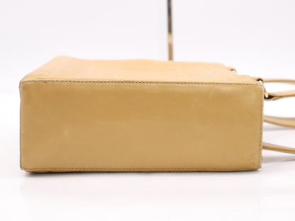 CHANEL A17809 Lambskin Chocolate Bar Shoulder Bag, Beige, GD Hardware, Seal, 7287372 Shoulder Bag