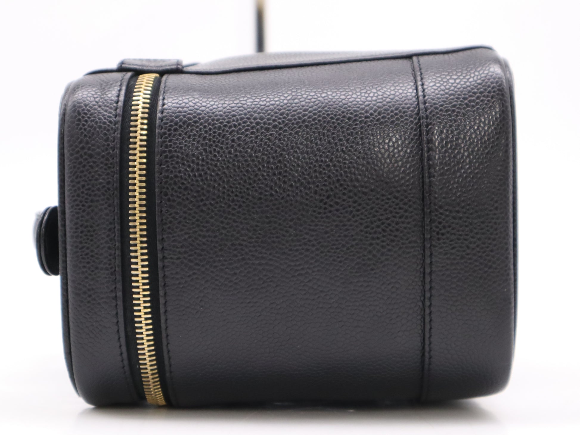 CHANEL A01998 Caviar Skin Vanity Bag Black with GD Hardware and Pouch