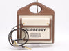 BURBERRY Canvas and Leather Two-Tone 2-Way Handbag in Brown and White with GD Hardware and Shoulder Strap