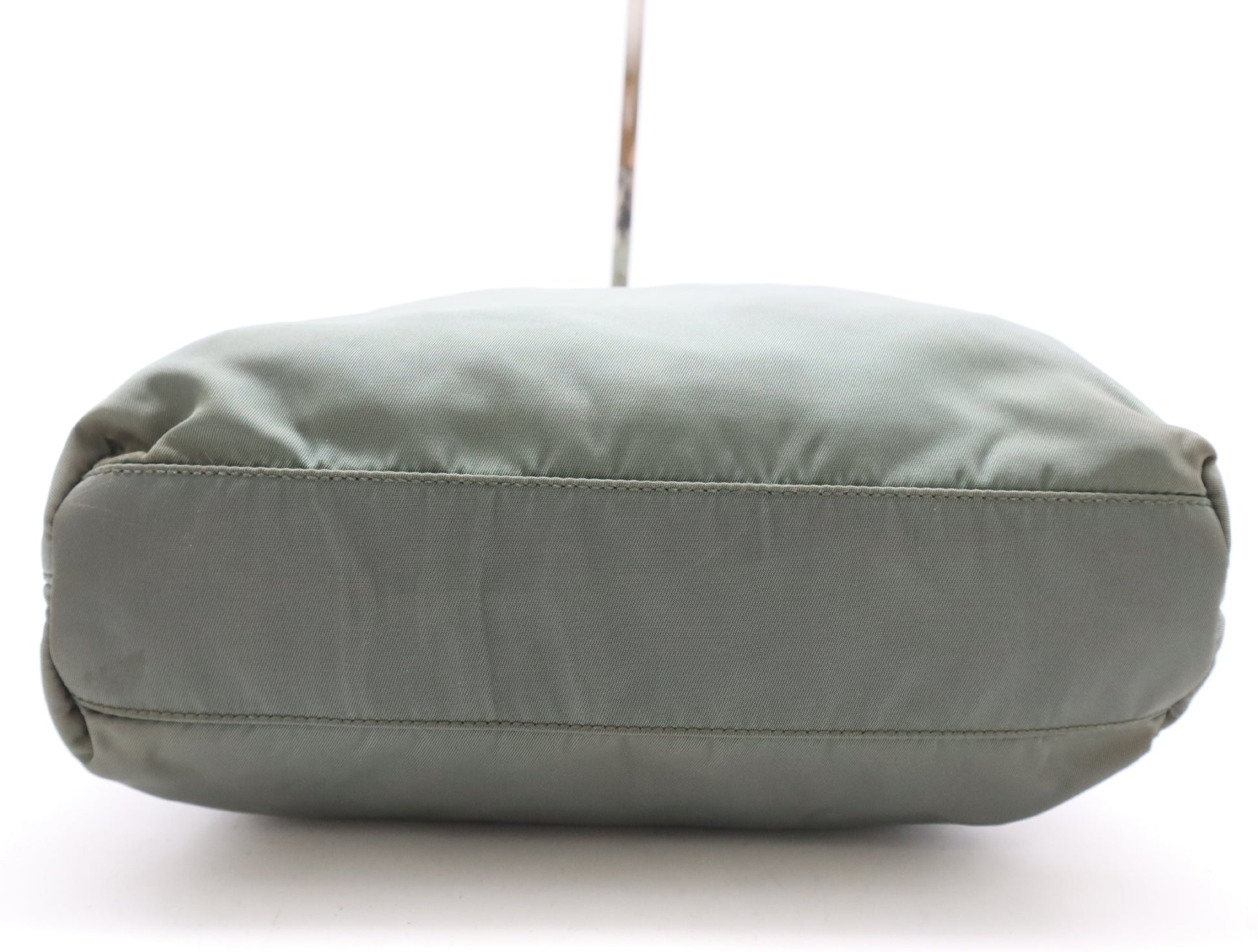 PRADA Nylon Triangle Logo Handbag Olive Green