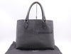 Berluti Leather Scritto Calligraphy Toujour Mini Black Tote Bag with Sterling Silver Hardware and Dust Bag