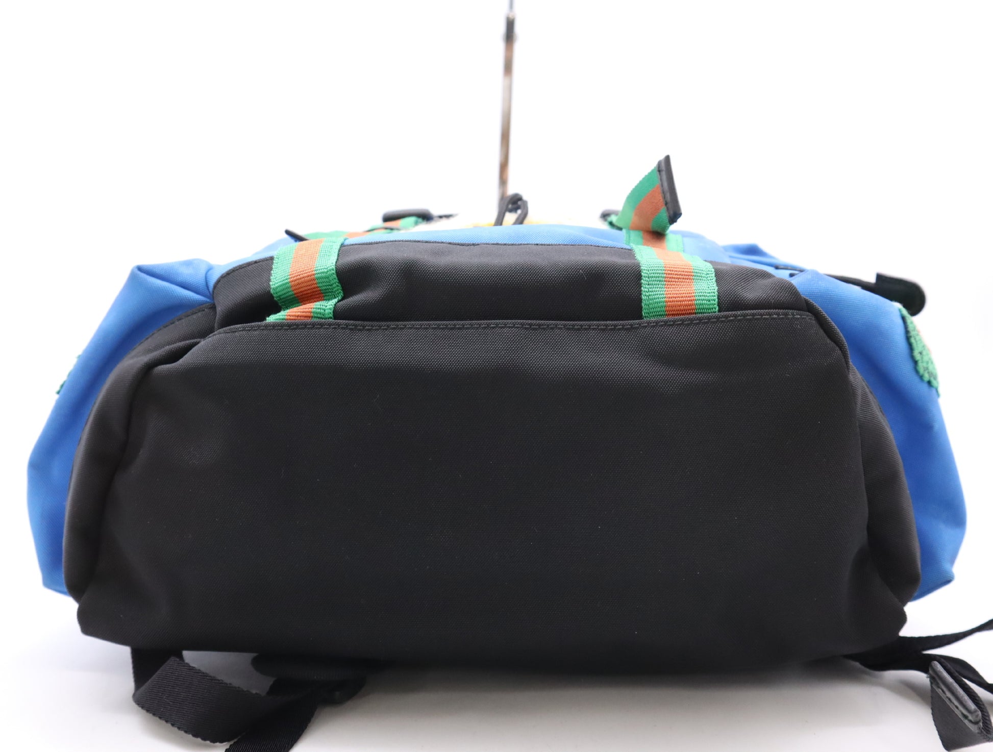 GUCCI 429037 Techno Canvas/Leather Animalier Backpack in Blue and Black