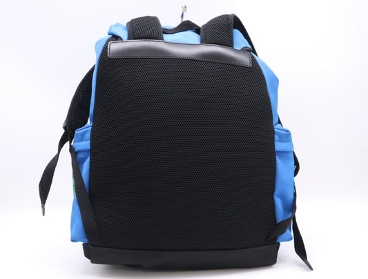 GUCCI 429037 Techno Canvas/Leather Animalier Backpack in Blue and Black