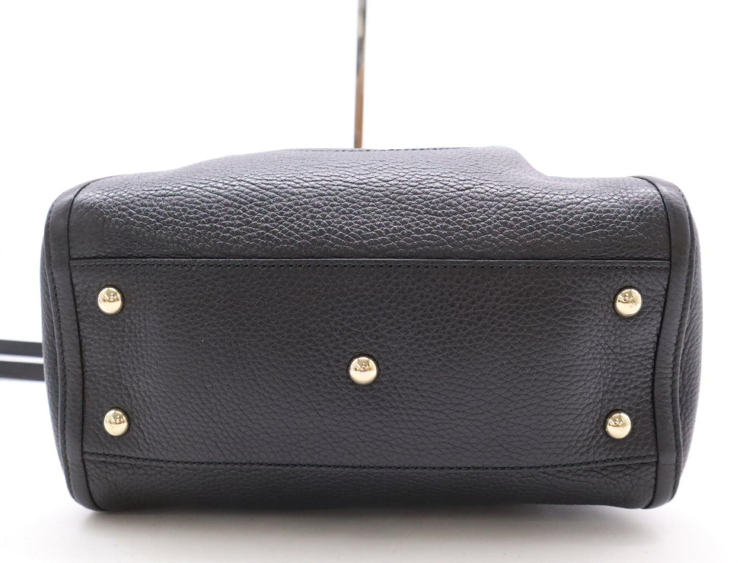 GUCCI Leather Soho Interlocking G 2-Way Handbag with Shoulder Strap and Fringe