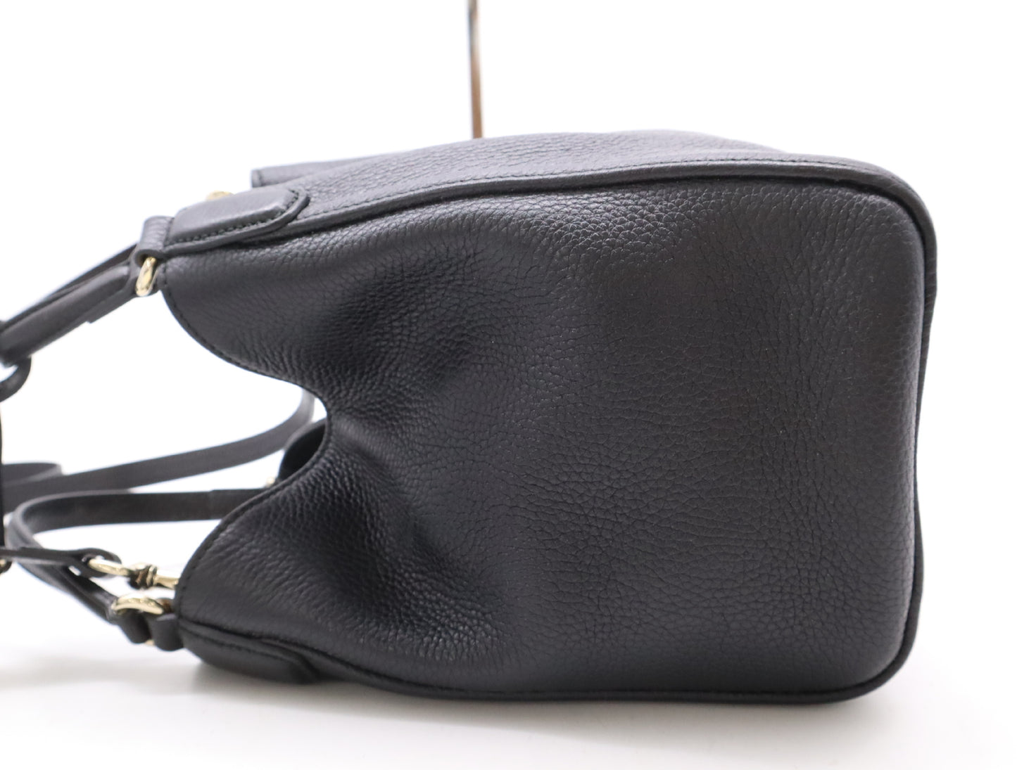 GUCCI Leather Soho Interlocking G 2-Way Handbag with Shoulder Strap and Fringe