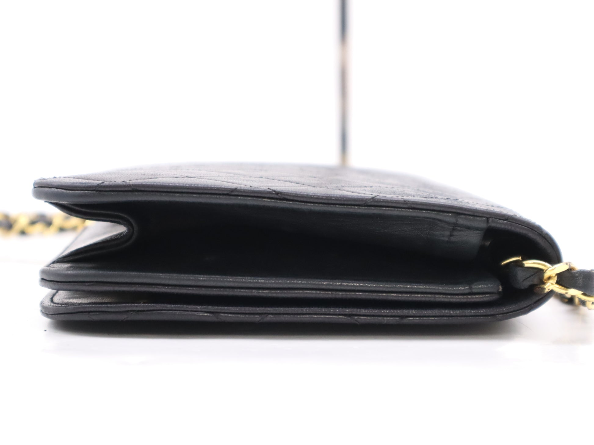 CHANEL Leather Matelasse Coco Mark Chain Shoulder Bag Black GD Hardware Seal Unclear Shoulder Bag