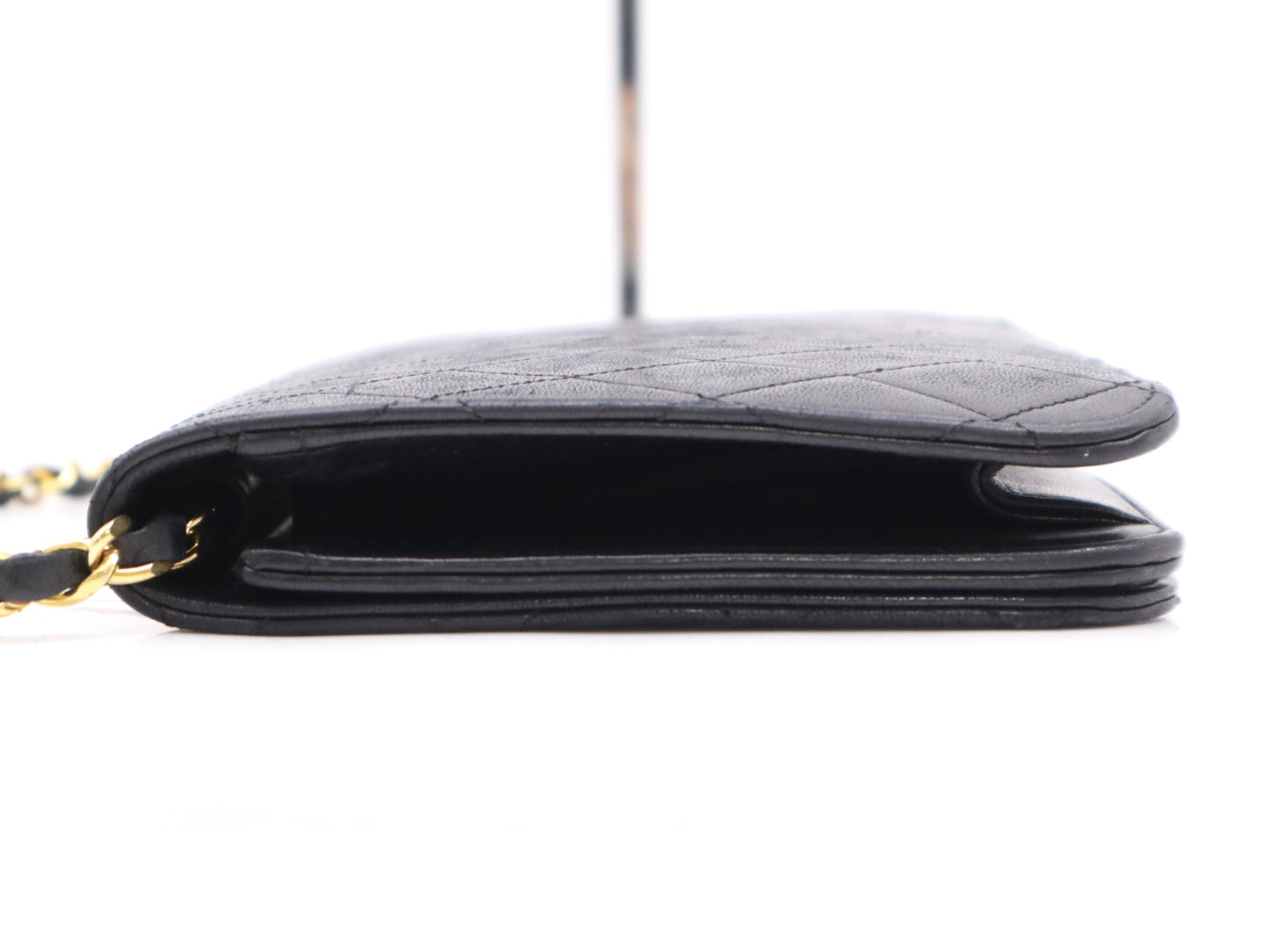 CHANEL Leather Matelasse Coco Mark Chain Shoulder Bag Black GD Hardware Seal Unclear Shoulder Bag