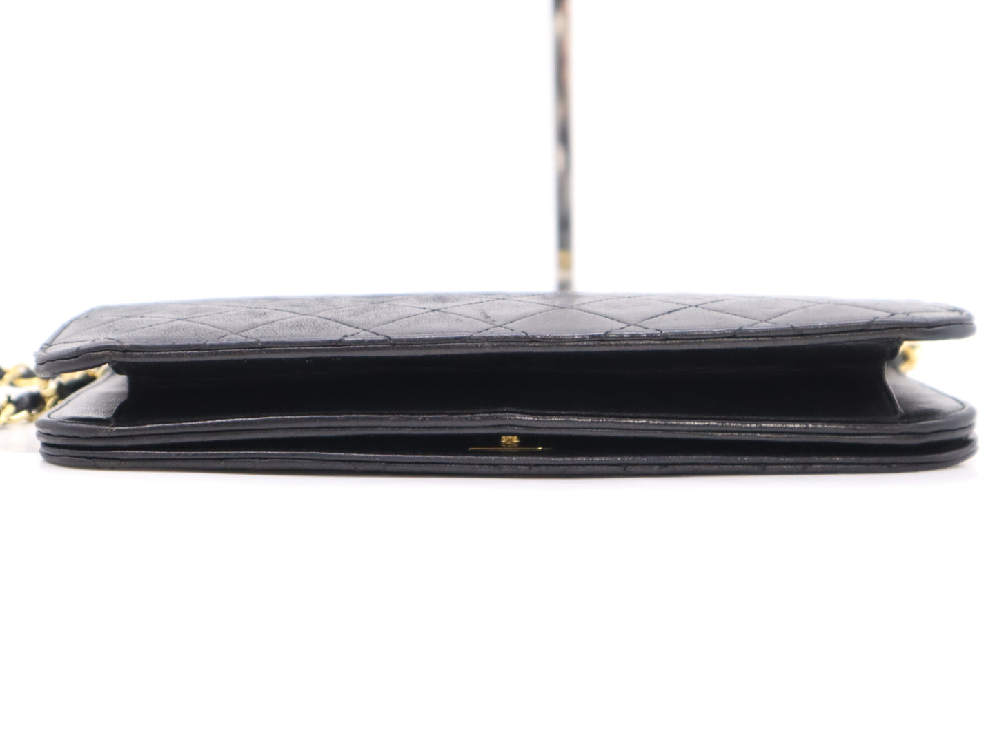 CHANEL Leather Matelasse Coco Mark Chain Shoulder Bag Black GD Hardware Seal Unclear Shoulder Bag