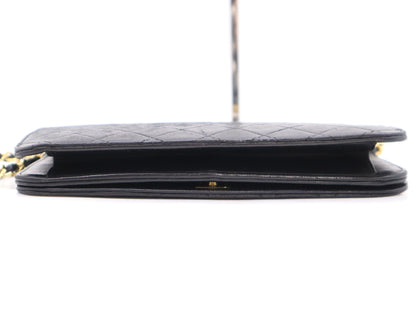 CHANEL Leather Matelasse Coco Mark Chain Shoulder Bag Black GD Hardware Seal Unclear Shoulder Bag