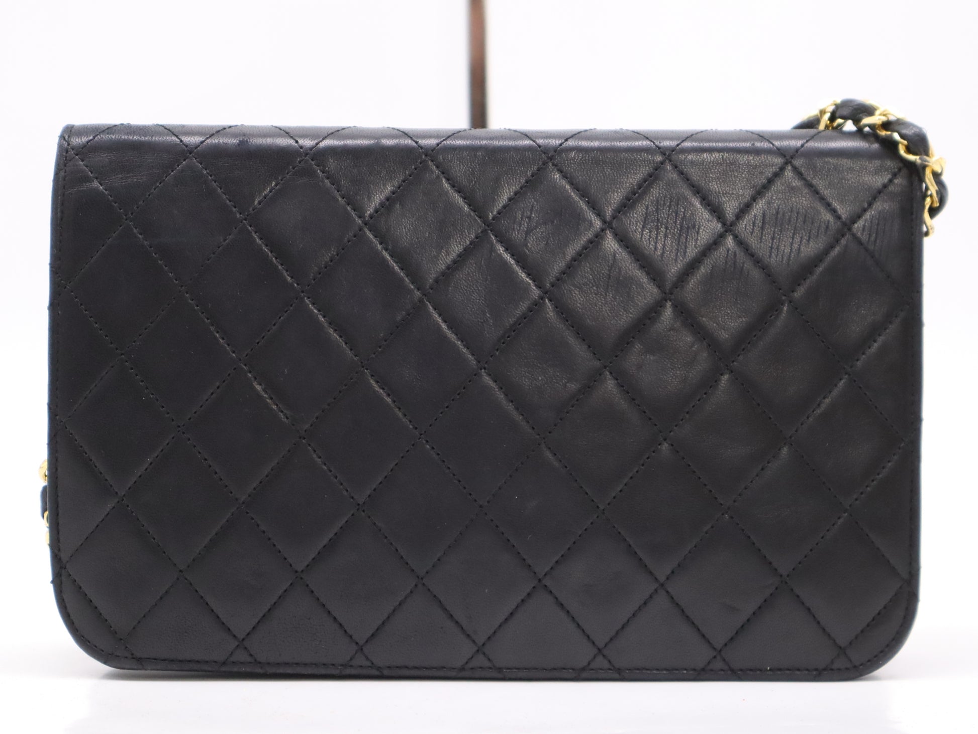 CHANEL Leather Matelasse Coco Mark Chain Shoulder Bag Black GD Hardware Seal Unclear Shoulder Bag