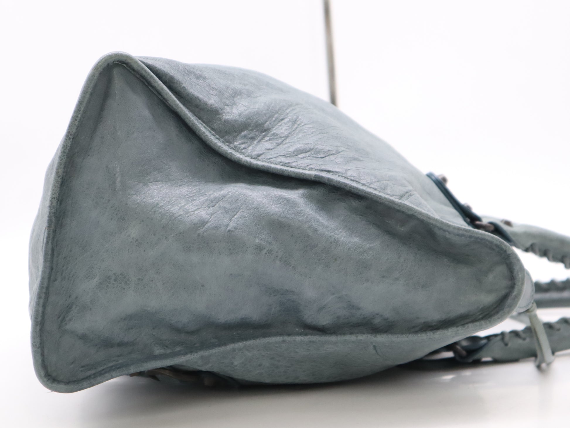 BALENCIAGA 132110 Leather The Work Handbag, Gray