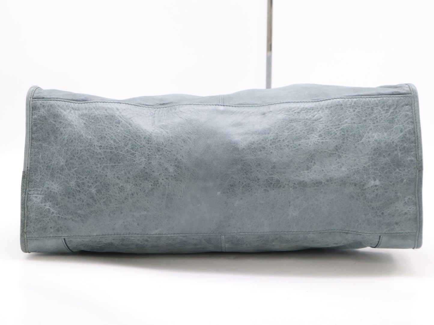 BALENCIAGA 132110 Leather The Work Handbag, Gray