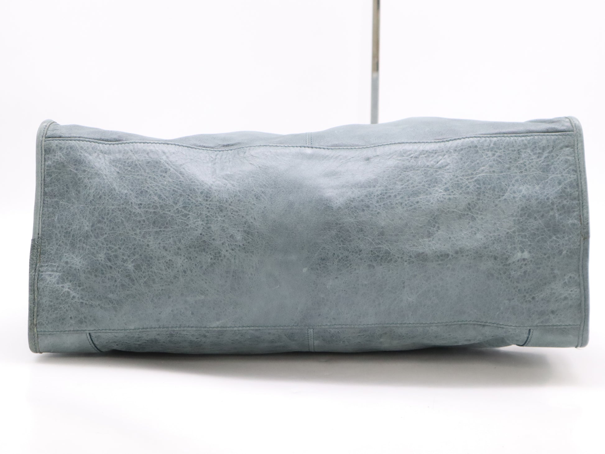 BALENCIAGA 132110 Leather The Work Handbag, Gray