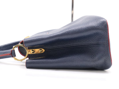 LOUIS VUITTON M52693 Taurillon Leather Capucines MM Marine Rouge Handbag with Dust Bag