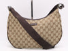 GUCCI Canvas/Leather GG Canvas Shoulder Bag Beige Brown Shoulder Bag