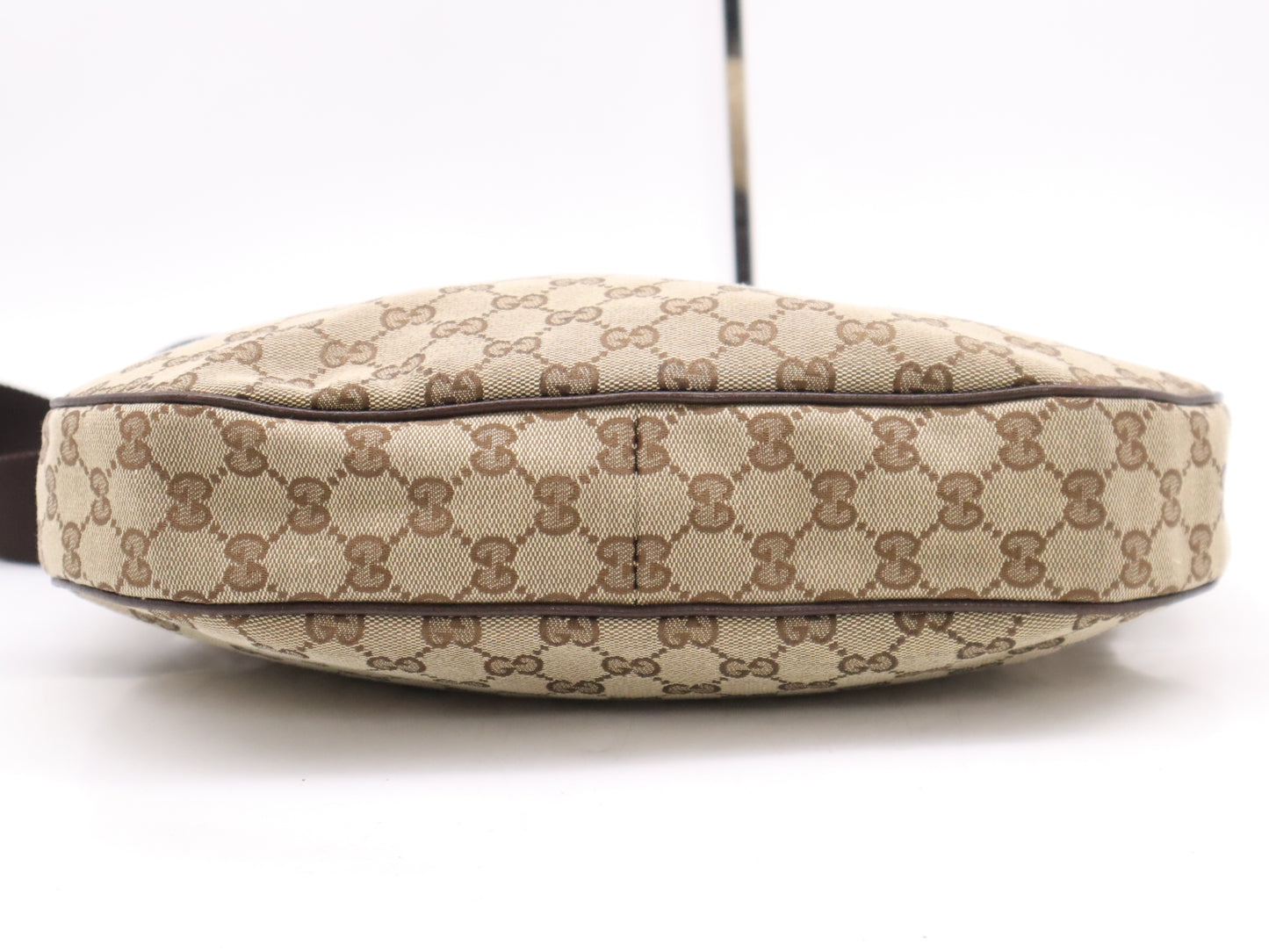 GUCCI Canvas/Leather GG Canvas Shoulder Bag Beige Brown Shoulder Bag