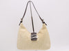 FENDI Canvas x Leather Zucca Mamma Bucket White Brown Shoulder Bag