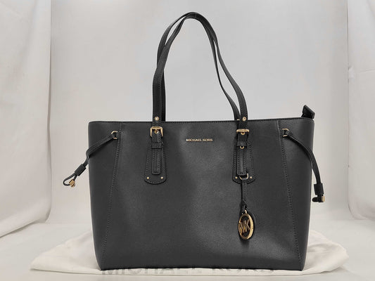 Michael Kors Leather Voyager Tote Bag, Navy Leather, with Dust Bag