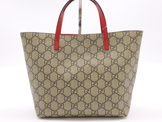 GUCCI 410812 PVC/Leather GG Supreme Children's Mini Handbag