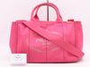PRADA Canvas Canapa Tote #M Pink with GD Hardware, Shoulder Strap, and Guarantee Card