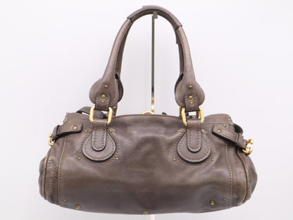 Chloe Leather Paddington Handbag, Brown, GD Hardware, Key Included