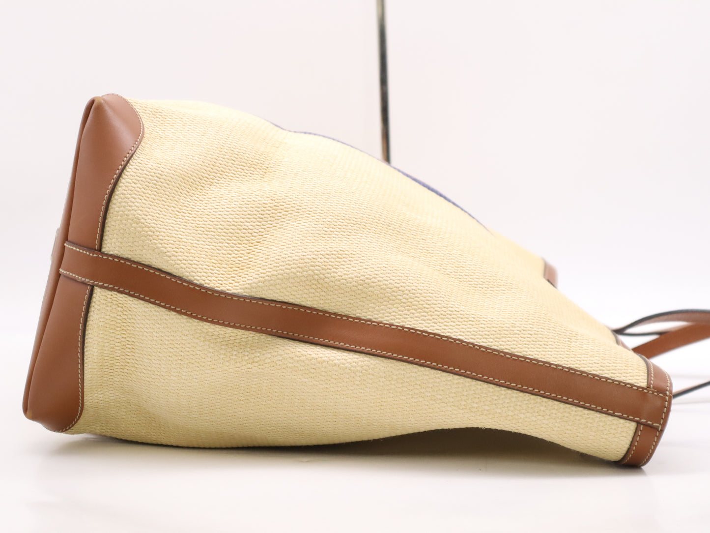 GUCCI 309552 Straw Sherry Line Tote Bag